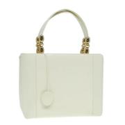 Pre-owned Leather totes Dior Vintage , White , Dames