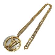 Pre-owned Metal necklaces Louis Vuitton Vintage , Yellow , Dames