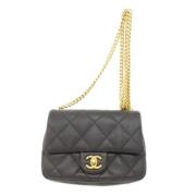 Pre-owned Leather chanel-bags Chanel Vintage , Black , Dames