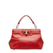 Pre-owned Leather handbags Bvlgari Vintage , Red , Dames