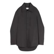 Zwarte Katoenen Oversized Shirt Lanvin , Black , Heren