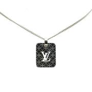 Pre-owned Metal necklaces Louis Vuitton Vintage , Gray , Dames