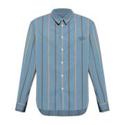 Shirt met logo Maison Kitsuné , Blue , Heren