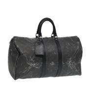 Pre-owned Canvas handbags Louis Vuitton Vintage , Black , Dames