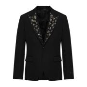 Blazer met glinsterende applicaties Versace , Black , Heren