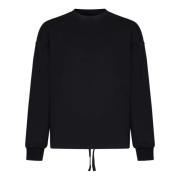 Zwarte Sweater met Logo Borduursel Ermenegildo Zegna , Black , Heren