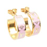 Pre-owned Metal earrings Louis Vuitton Vintage , Pink , Dames