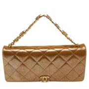 Pre-owned Leather chanel-bags Chanel Vintage , Brown , Dames