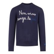 Blauwe Sweaters voor een stijlvolle look Saint Barth , Blue , Heren