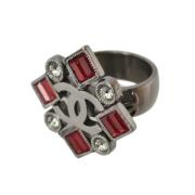 Pre-owned Metal rings Chanel Vintage , Gray , Dames