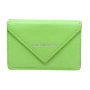 Pre-owned Leather wallets Balenciaga Vintage , Green , Dames