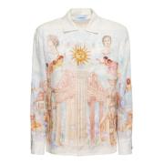 Witte Temple Shirt Zijde Twill Casablanca , Multicolor , Heren