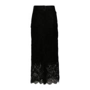 Zwarte kanten cargorok Ermanno Scervino , Black , Dames