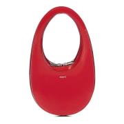 Rode Leren Handtas Coperni , Red , Dames