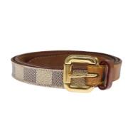 Pre-owned Canvas belts Louis Vuitton Vintage , Beige , Dames