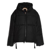 Zwarte Oversized Korte Donsjas N21 , Black , Dames