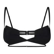 Zwarte Bralette Topkleding Aw24 Nensi Dojaka , Black , Dames