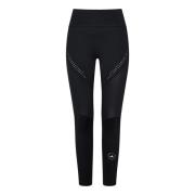 Zwarte Broek met Mesh-inzetstukken Adidas by Stella McCartney , Black ...