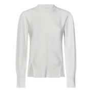 Witte Crew Neck Sweater met Korset-Effect Borduurwerk Alexander McQuee...