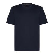 Blauw Crewneck Katoenen T-shirt Brioni , Blue , Heren