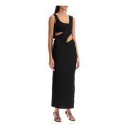 Maxi Jurk met Gelaagd Effect en Uitsparingen Christopher Esber , Black...