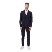 Blauw Slim Fit Pak Set Mulish , Blue , Heren