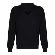 Zwarte Crewneck Sweater Aw24 Emporio Armani , Black , Heren