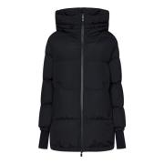 Zwarte Gewatteerde Gore-Tex Donsjas Herno , Black , Dames