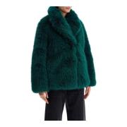 Faux Fur Hunter Coat Stand Studio , Green , Dames