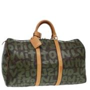 Pre-owned Canvas louis-vuitton-bags Louis Vuitton Vintage , Green , Da...