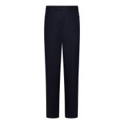 Blauwe Wollen Broek Klassieke Stijl Emporio Armani , Blue , Heren