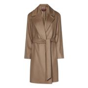 Beige Cashmere Wrap Coat Aw24 Max Mara , Beige , Dames