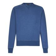 Blauwe Crewneck Sweater Aw24 Tom Ford , Blue , Heren