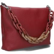 Rode leren schoudertas Brenda 8265 Gianni Chiarini , Red , Dames