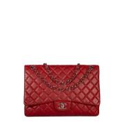 Pre-owned Leather chanel-bags Chanel Vintage , Red , Dames