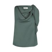 Groene Harbor Top met Schouderdetail Modström , Green , Dames