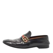 Pre-owned Leather flats Gucci Vintage , Black , Heren