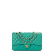 Pre-owned Leather chanel-bags Chanel Vintage , Green , Dames