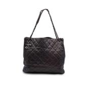 Pre-owned Leather totes Chanel Vintage , Brown , Dames