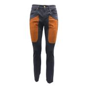 Slim Fit Alcantara Patch Jeans Jeckerson , Blue , Heren