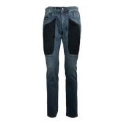 Slim Fit Alcantara Patch Jeans Jeckerson , Blue , Heren