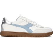 Retro Combi Sneakers Blauw/Wit Gestreept Diadora , Multicolor , Dames