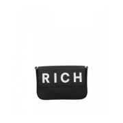 Kleine Handtas met Voorlogo John Richmond , Black , Dames