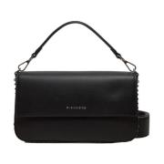 Zwarte handtas met studs en logo John Richmond , Black , Dames