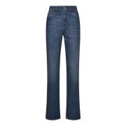 Blauwe High Waist Slim Fit Jeans Coperni , Blue , Dames