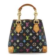 Pre-owned Canvas handbags Louis Vuitton Vintage , Black , Dames