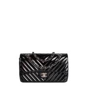 Pre-owned Leather chanel-bags Chanel Vintage , Black , Dames