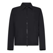 Blauwe ritsjas met leren details Brioni , Blue , Heren