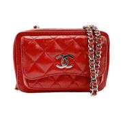 Pre-owned Leather chanel-bags Chanel Vintage , Red , Dames