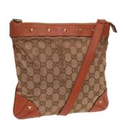 Pre-owned Canvas shoulder-bags Gucci Vintage , Beige , Dames